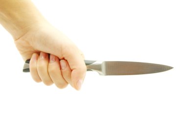 bir elinde bıçak