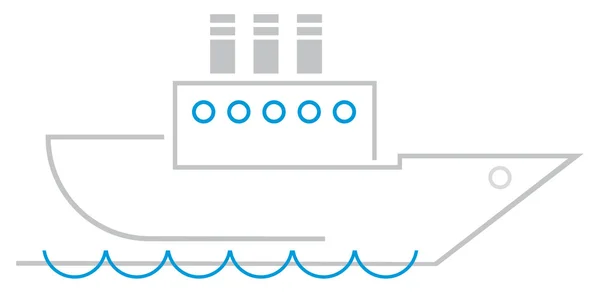 Schiff - Ozeandampfer — Stockvektor