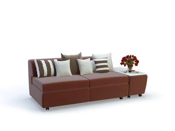 Elegáns lila kanapé — Stock Fotó