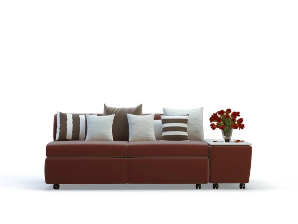 Stylish violet sofa — Stock Photo, Image