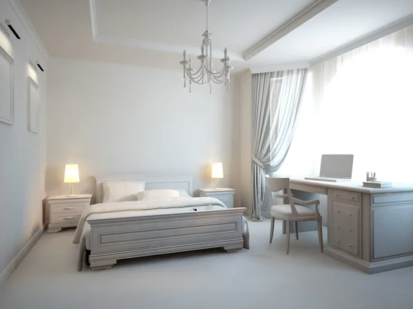 Gray Bedroom — Stock Photo, Image