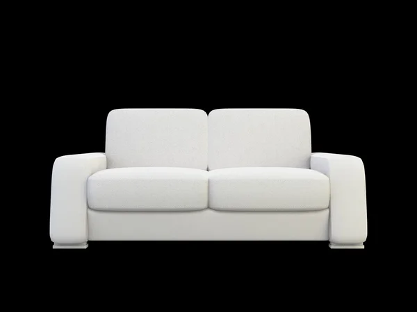 Sofá cinzento 3d — Fotografia de Stock