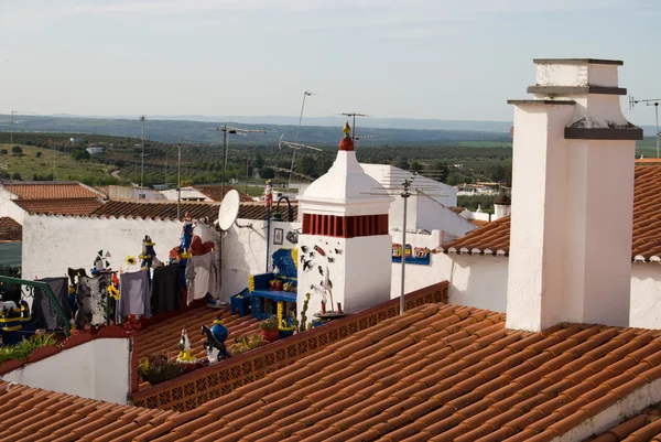 Střechy v město Portugalska — Stock fotografie