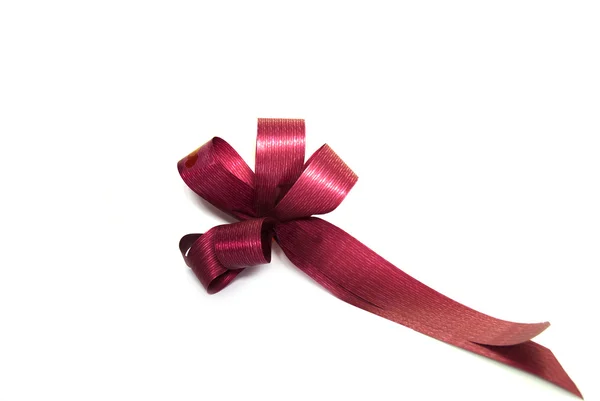Red paper bow isolated — Stock Photo, Image