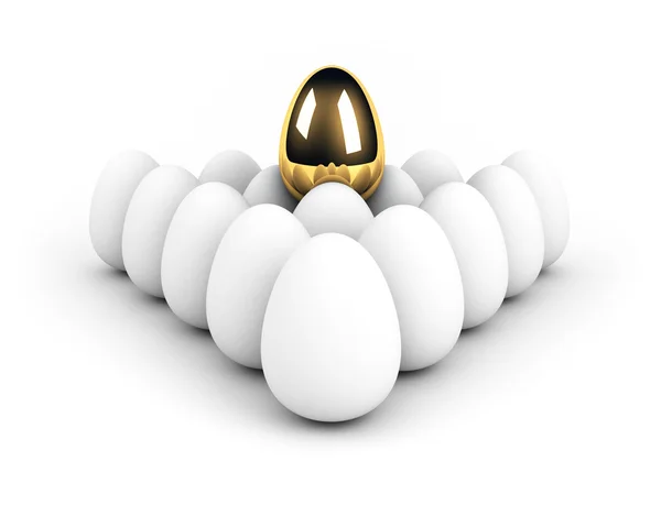 Egyedülálló tojás fenti a tömeg — Stock Fotó
