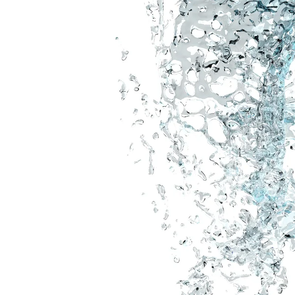 3d renderização de água caindo — Fotografia de Stock