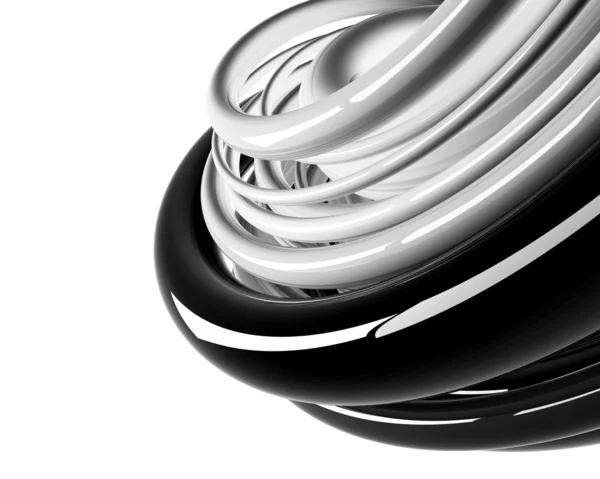 Черно-белые кабели в перспективе — стоковое фото