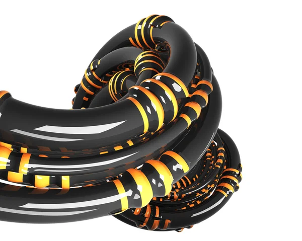 Cables futuristas negros con rayas — Foto de Stock