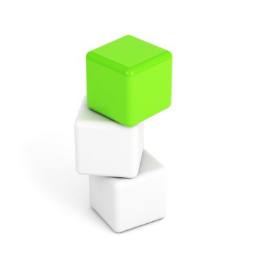 Bright green box leadership clipart