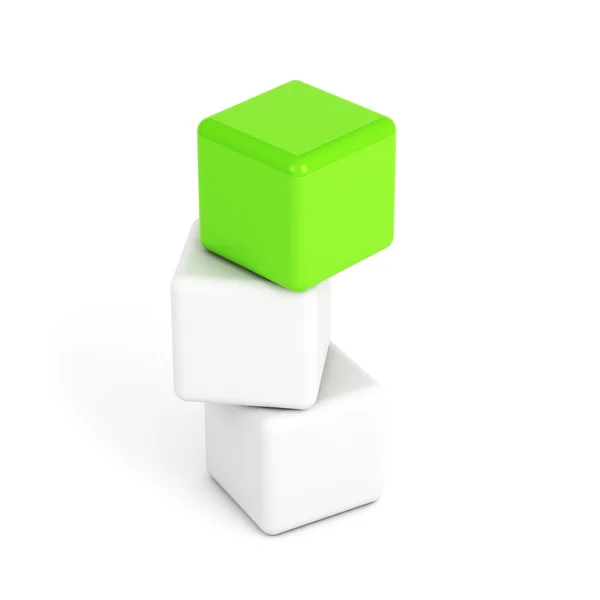 밝은 녹색 상자 리더십 — 스톡 사진