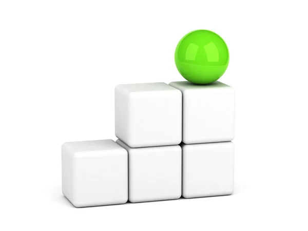 Bright green sphere leadership concept — Stock Photo, Image