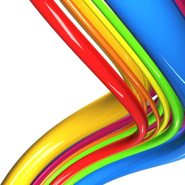 Beyaz arka plan üzerinde renkli kablolar — Stok fotoğraf