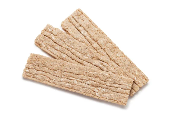 Diät Brot Chips isoliert über weißem Hintergrund — Stockfoto