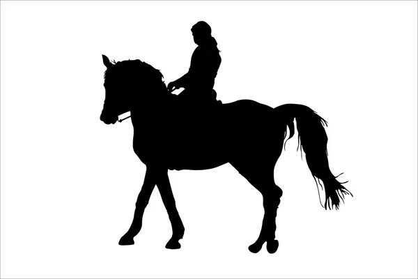 Penunggang kuda wanita - Stok Vektor