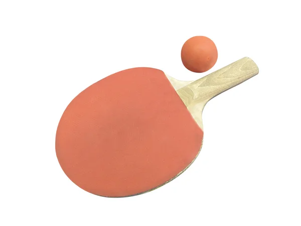Ракетка и мяч для пинг-понга — стоковое фото
