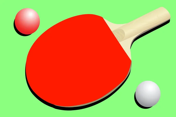 Raquette et balles — Image vectorielle