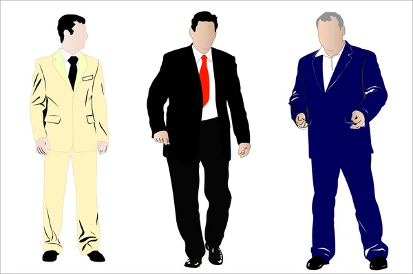 Tre uomini d'affari — Vettoriale Stock