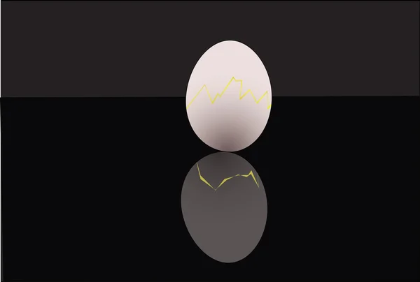 Cracked egg — Zdjęcie stockowe