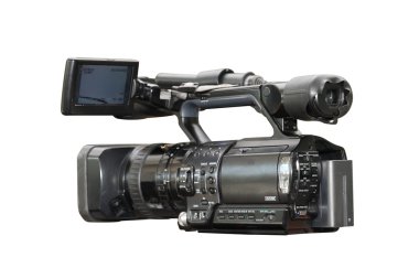 Professional digital video camera clipart