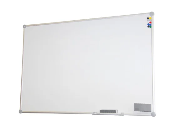 Whiteboard with magnetized color buttons — Stock Photo, Image