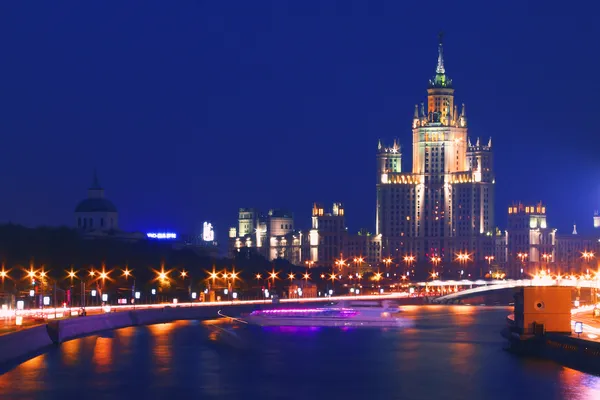 Noční Moskva — Stock fotografie