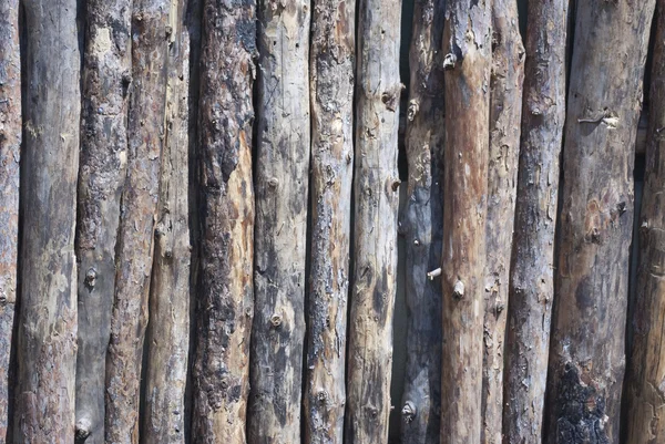Log fence close up shot for background — Stock Photo, Image