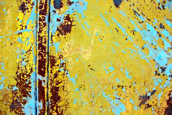 旧生锈的铁表面与油漆剥光 — 图库照片