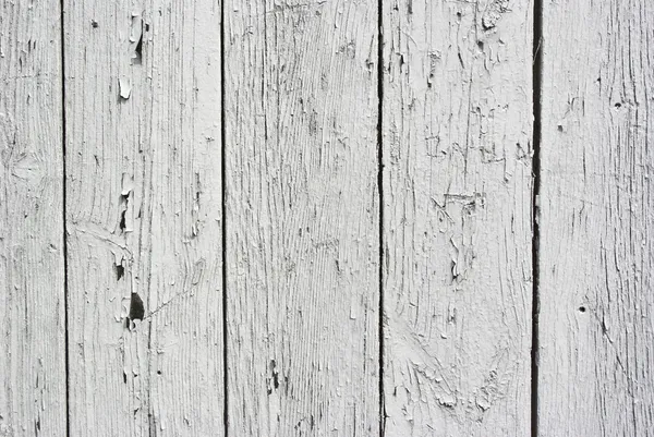 Fond de bois peint en blanc altéré — Photo