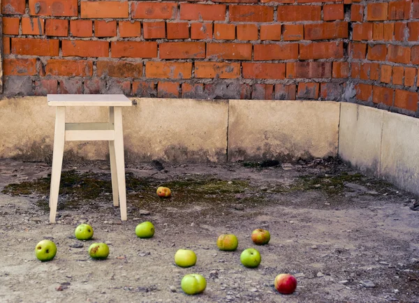 stock image Apples scattered on the floor