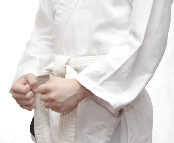Kimono och ett vitt bälte — Stockfoto