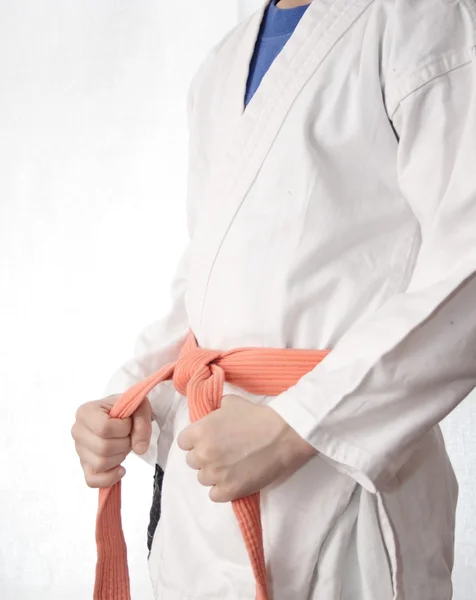 Kimono e una cintura arancione — Foto Stock