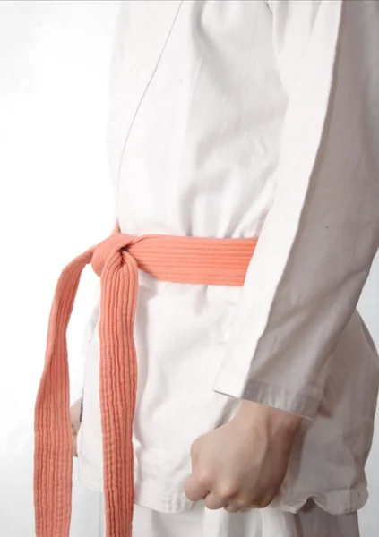 Kimono and a orange belt — Stock Photo, Image