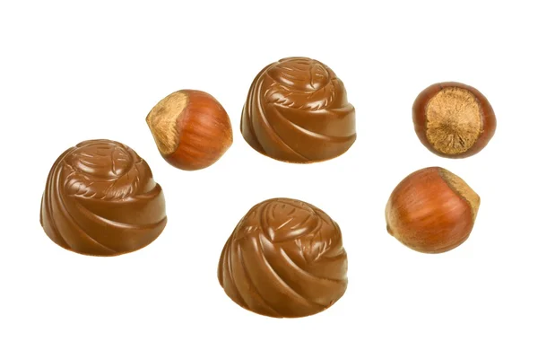 Шоколад і горіхи — стокове фото