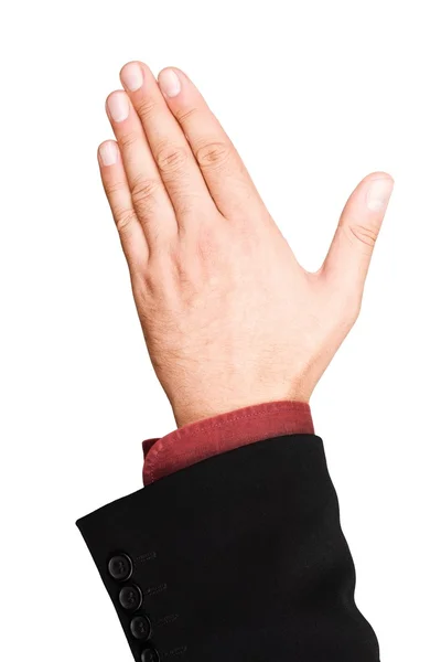 Business man raising hand — Stock Photo, Image