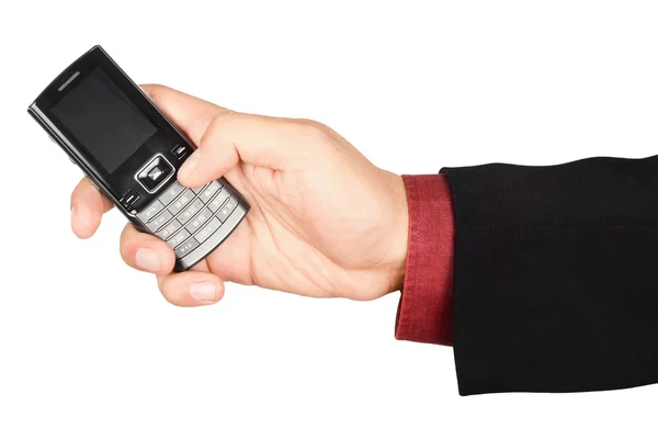 Mână care deține un telefon mobil — Fotografie, imagine de stoc