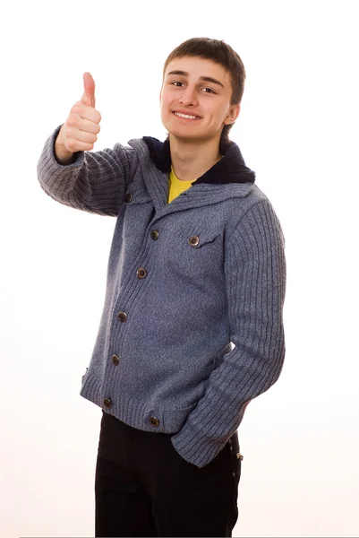 Man standing and smiling — Stock Photo, Image
