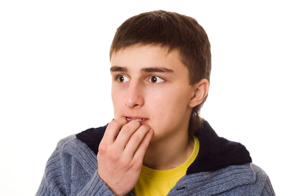 Teenager standing and thinking — Stock Photo, Image