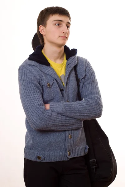 Teenager in blauer Jacke — Stockfoto