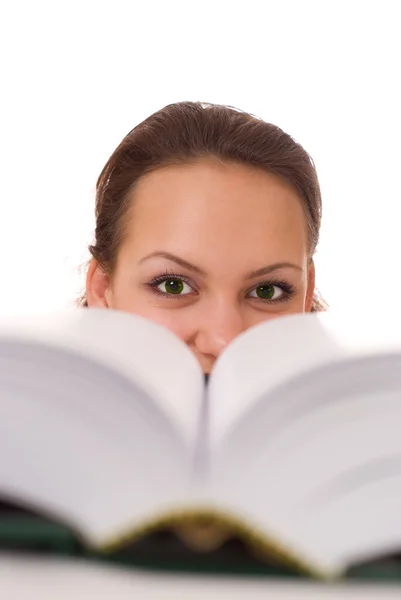 Mooi meisje met een boek — Stockfoto