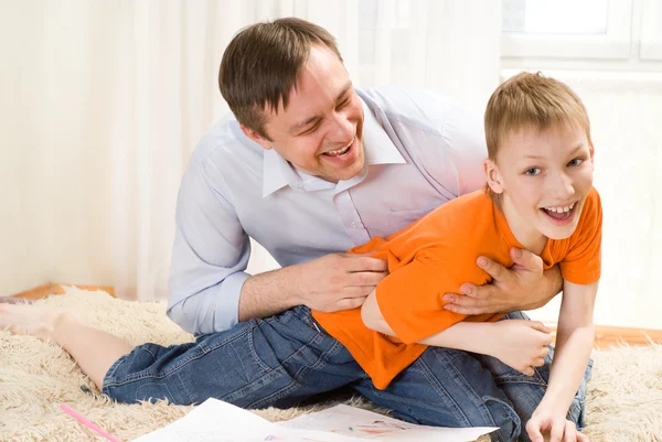 Father and son together — Stock Photo, Image