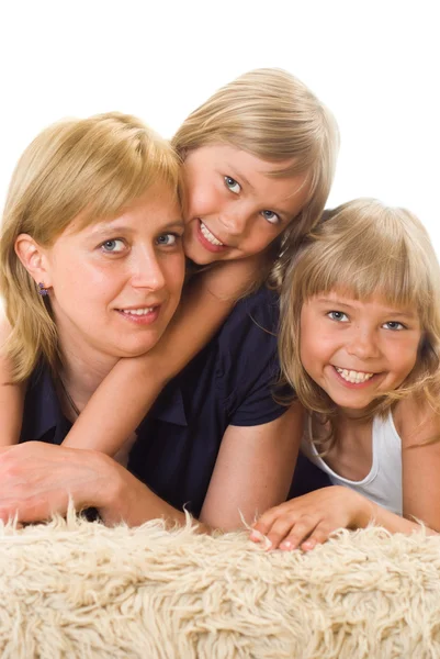 Moeder is met dochters — Stockfoto