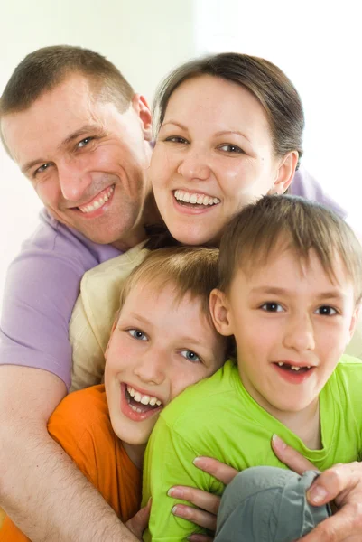 Happy parents with children — Stock Photo, Image