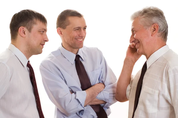 Drie zakenmensen samen — Stockfoto