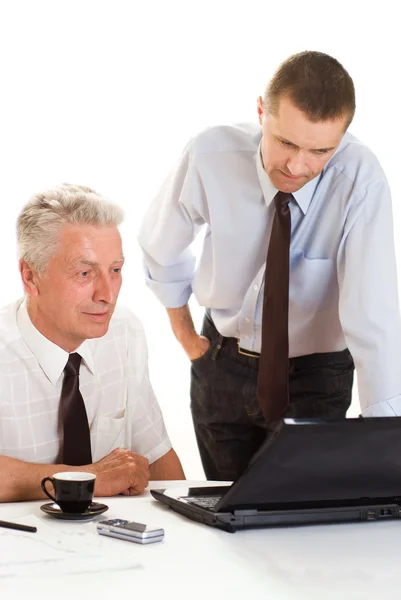 Two businessmen working together — Stock Photo, Image