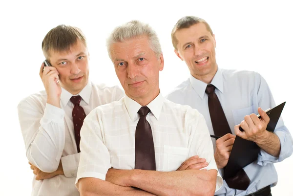 Drie zakenmensen werken — Stockfoto