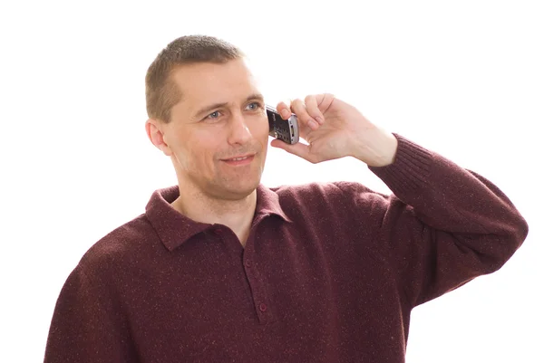 Мужчина разговаривает по телефону — стоковое фото