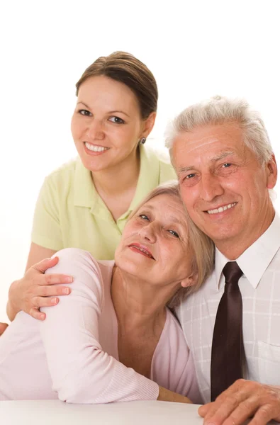 Elderly with a daughter — Stock Photo, Image