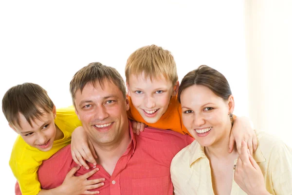 Parents with two children together Royalty Free Stock Images