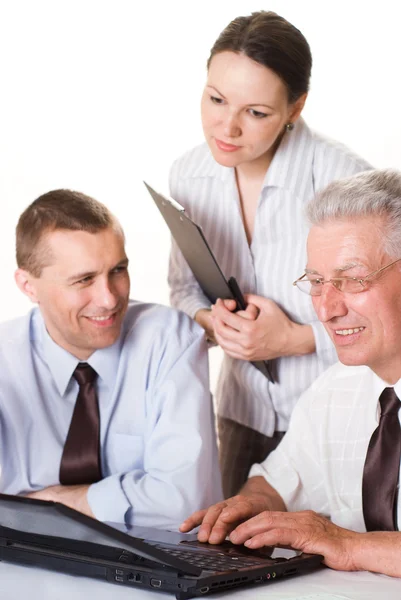 Three businessmen working Stock Picture