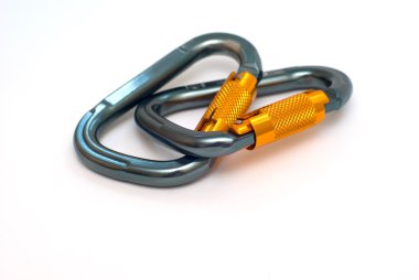 Two carabiners clipart